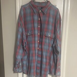 Polo Ralph Lauren Casual Plaid Shirt - Blue and Red